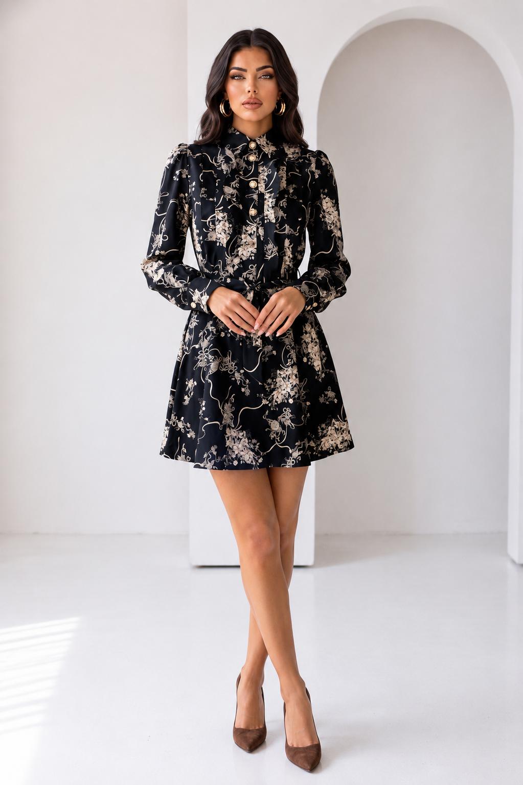 Floral Ruffle Mini Dress