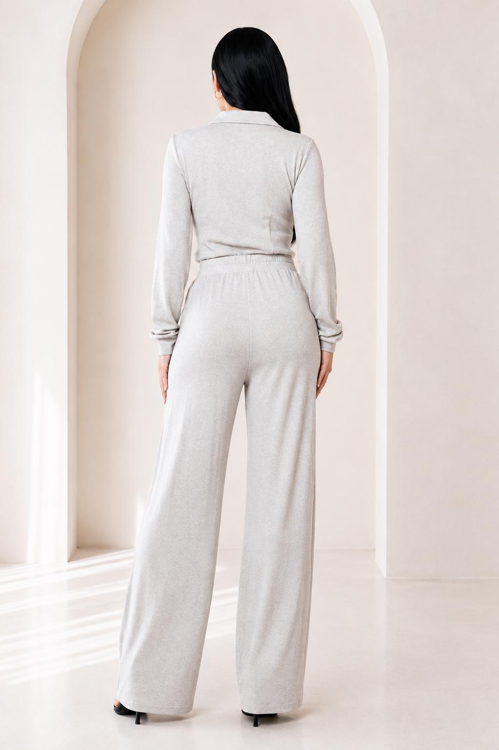 Glitter Knit Wide-Leg Set