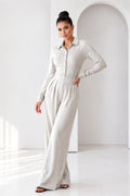 Glitter Knit Wide-Leg Set