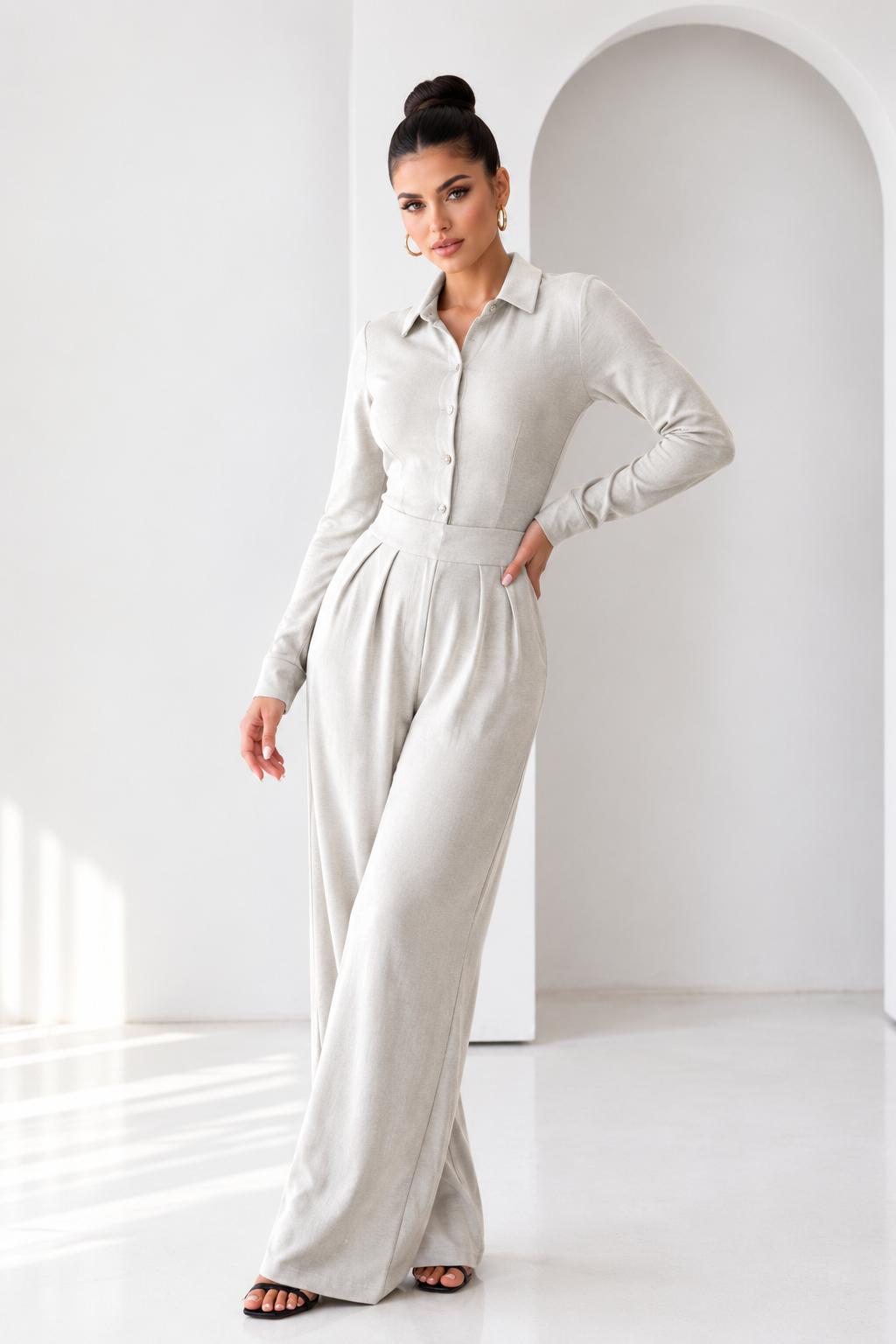 Glitter Knit Wide-Leg Set